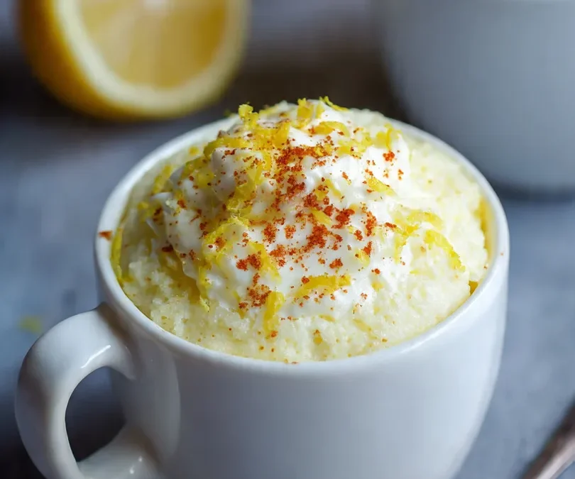 Quick 5-Minute Lemon Cottage Cheese Mug Cake Recipe
