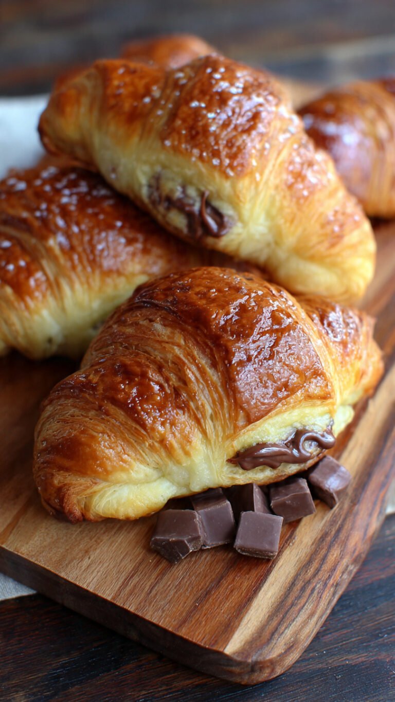Air Fryer Nutella Chocolate Chip Croissants