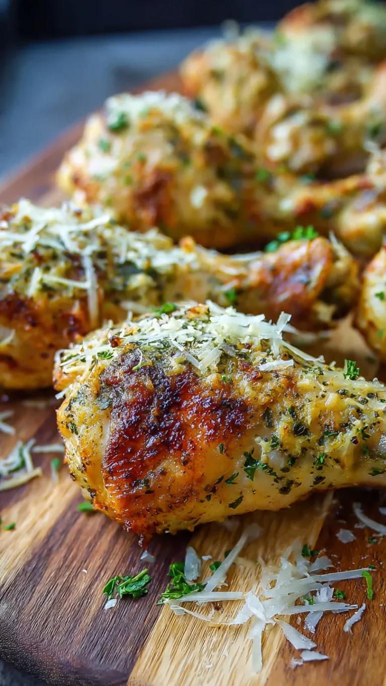 Baked Garlic Parmesan Chicken Drumsticks