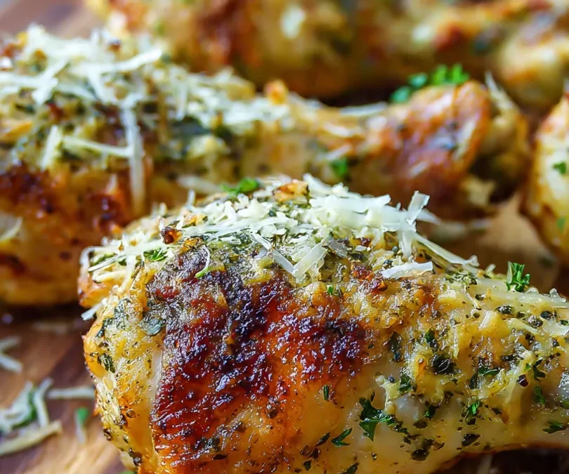 Baked Garlic Parmesan Chicken Drumsticks
