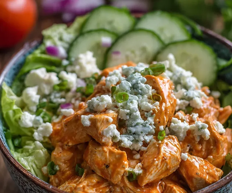 Buffalo Chicken Cottage Cheese Bowl