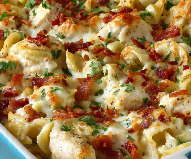 Chicken Bacon Ranch Casserole (Creamy, Cheesy Comfort in One Pan!)