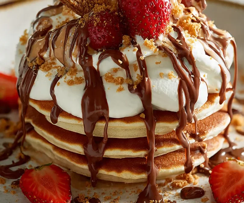 Decadent Biscoff Pancake Stack for Breakfast