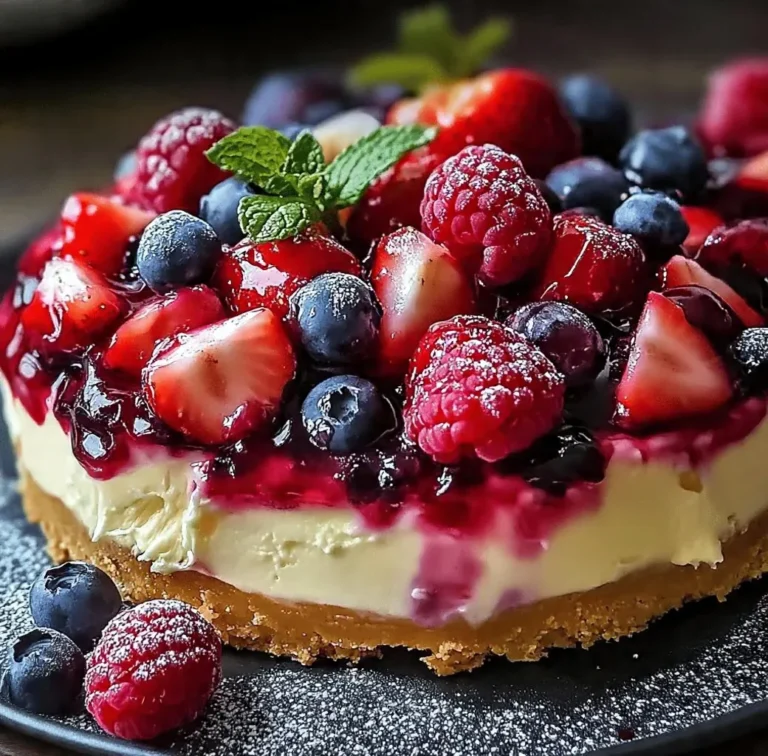 Indulgent Berry Cheesecake – Creamy Vanilla Delight
