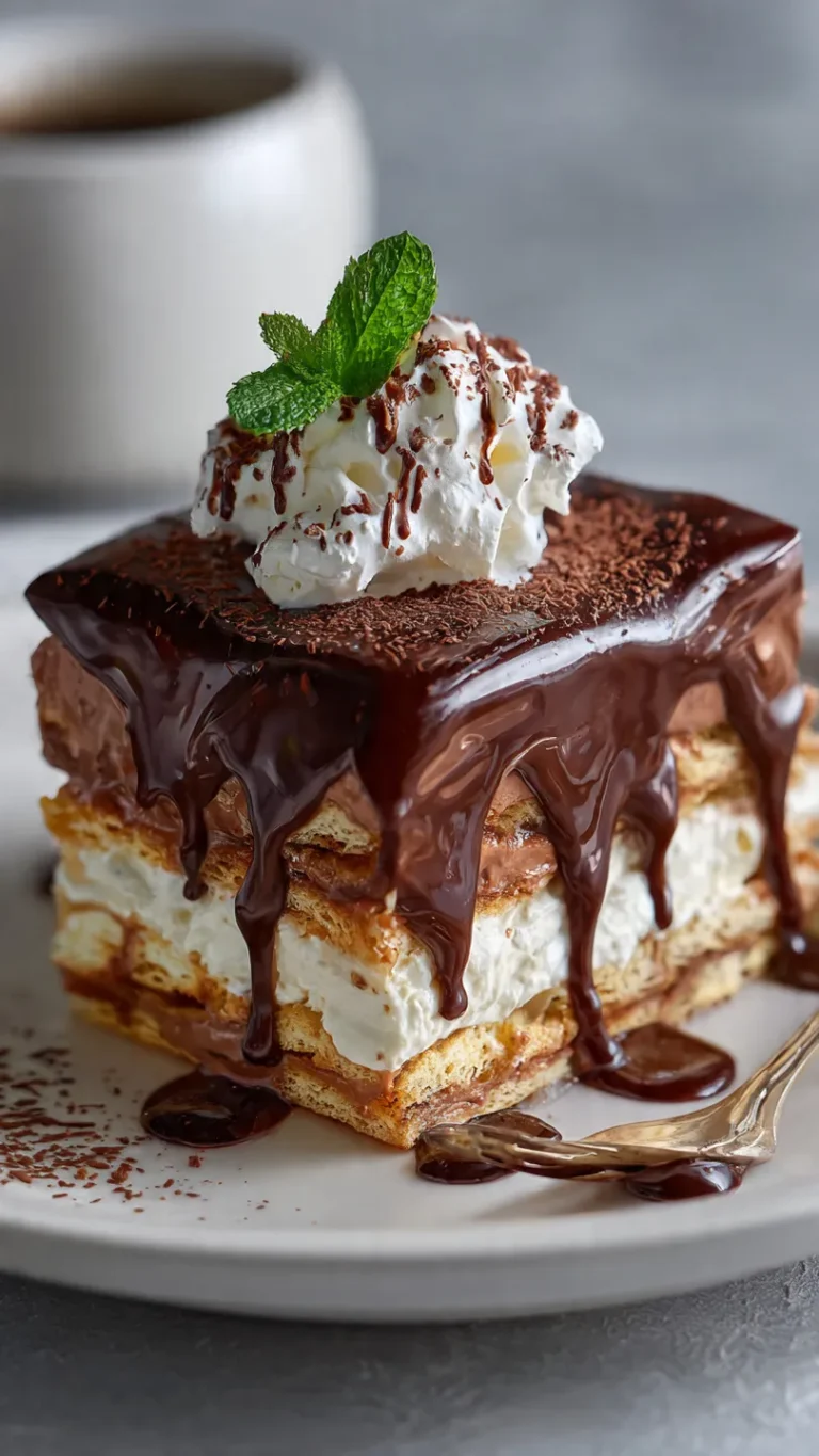 No-Bake Chocolate Eclair Cake – The Ultimate Easy Dessert