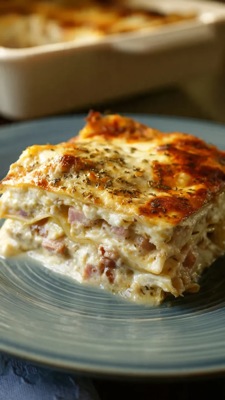 Ham & Cheese Lasagna with Creamy Mornay Sauce
