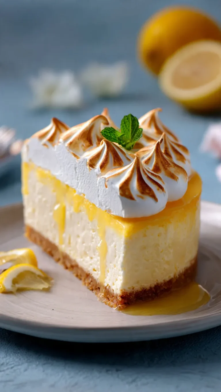 Lemon Meringue Cheesecake Recipe: A Bright & Creamy Dessert Masterpiece