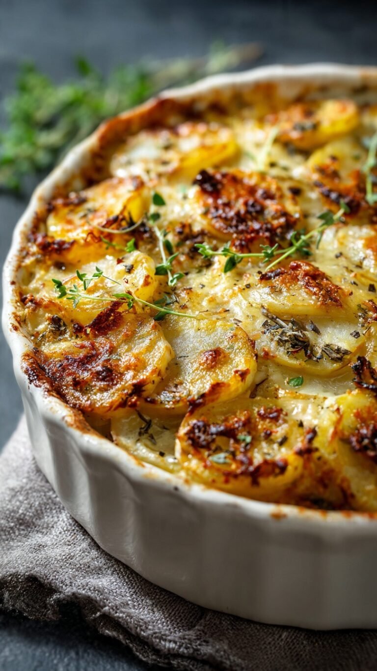 Slow Cooker Mediterranean Scalloped Potatoes (Herby, Creamy, and Effortless!)