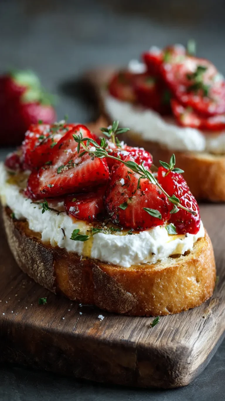 Delicious Roasted Strawberry Whipped Ricotta Toast: A Gourmet Breakfast in Minutes