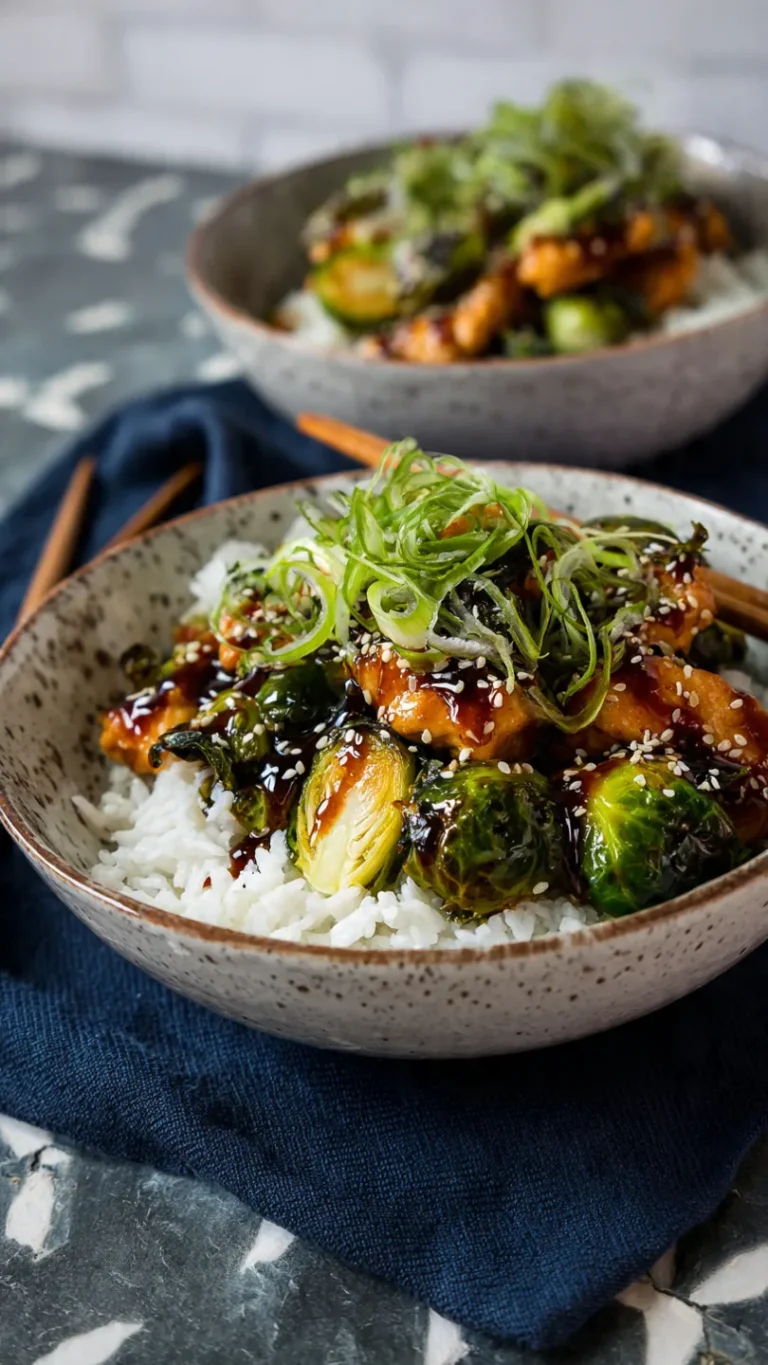 Teriyaki Chicken Bowls with Crispy Brussels Sprouts: A Weeknight Dinner Winner