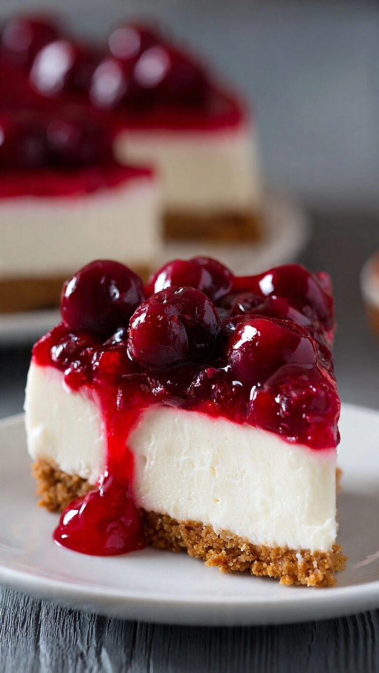 The Best No-Bake Cherry Cheesecake (Dreamy, Creamy Dessert Delight ...