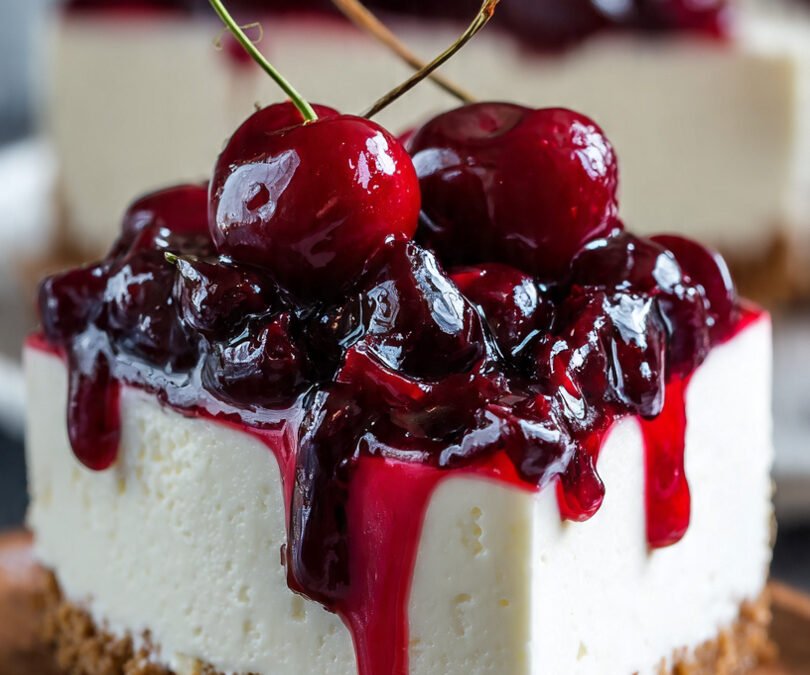 The Best No-Bake Cherry Cheesecake (Dreamy, Creamy Dessert Delight!)