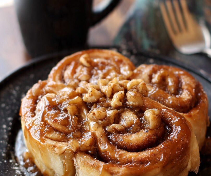 Upside Down Apple Pie Cinnamon Rolls