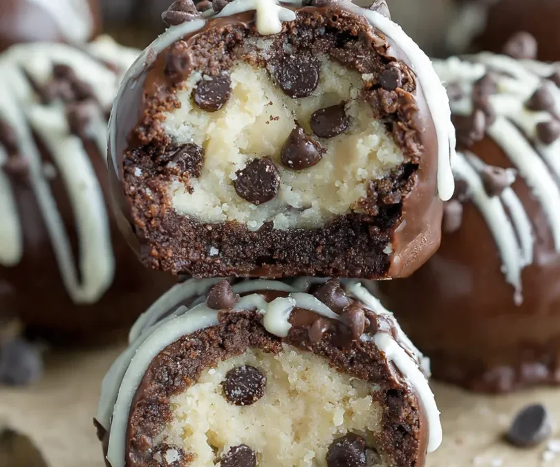Chocolate Chip Cookie Dough Brownie Bombs Recipe
