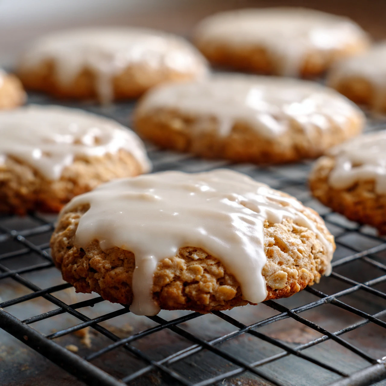 AMAZING Soft And Chewy Iced Oatmeal Cookies Amazing Soft Chewy Iced Oatmeal Cookies