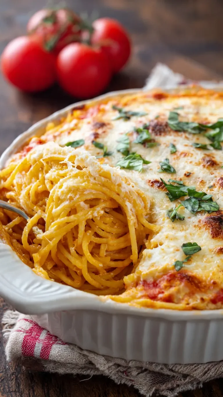 Baked Cream Cheese Spaghetti Casserole Recipe