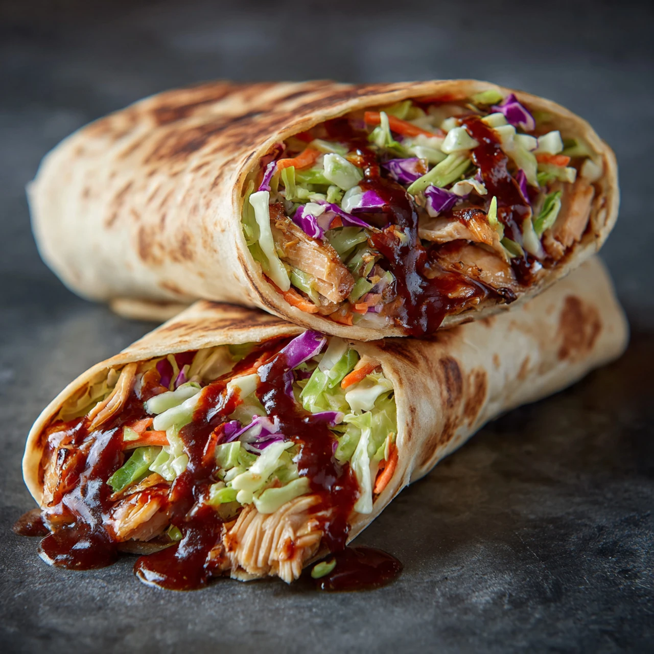 Bbq Chicken Coleslaw Wraps Bbq Chicken Coleslaw Wraps