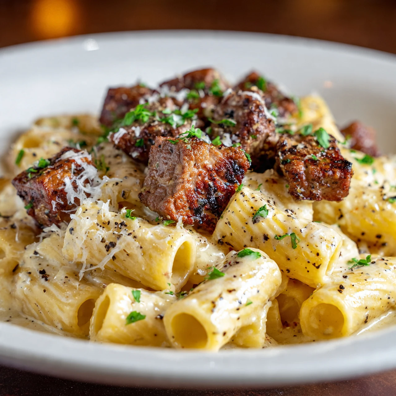Cajun Steak Cheesy Rigatoni Parmesan Recipe Cajun Steak Cheesy Rigatoni Parmesan Recipe