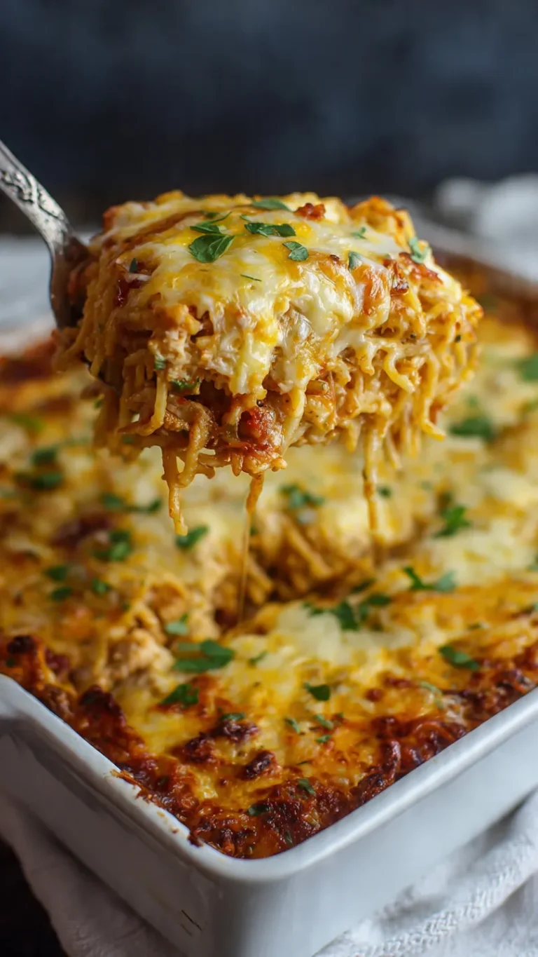 Cheesy Chicken Spaghetti Bake (Creamy, Cozy Family Favorite!)