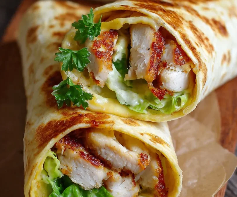 Cheesy Garlic Chicken Wraps (Melty, Juicy, 20-Minute Favorite!)