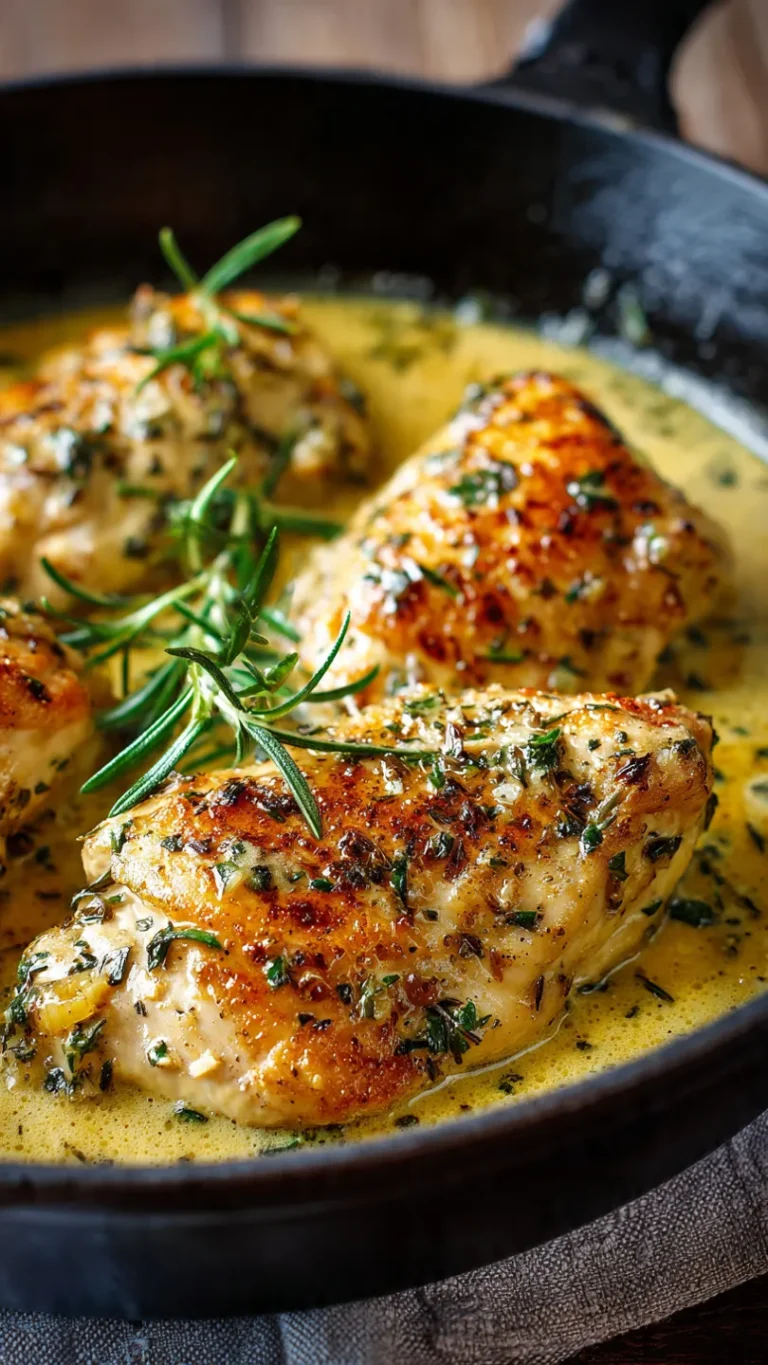 Chicken in Boursin Sauce with Garlic & Fine Herbs 