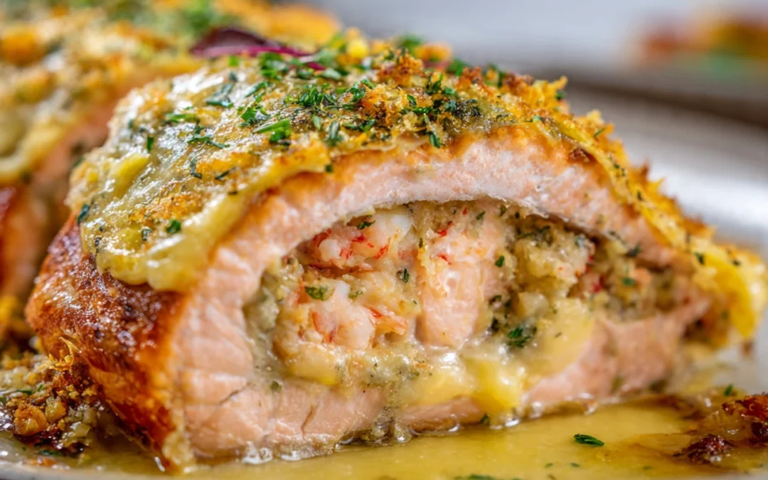 Crab & Shrimp Stuffed Salmon