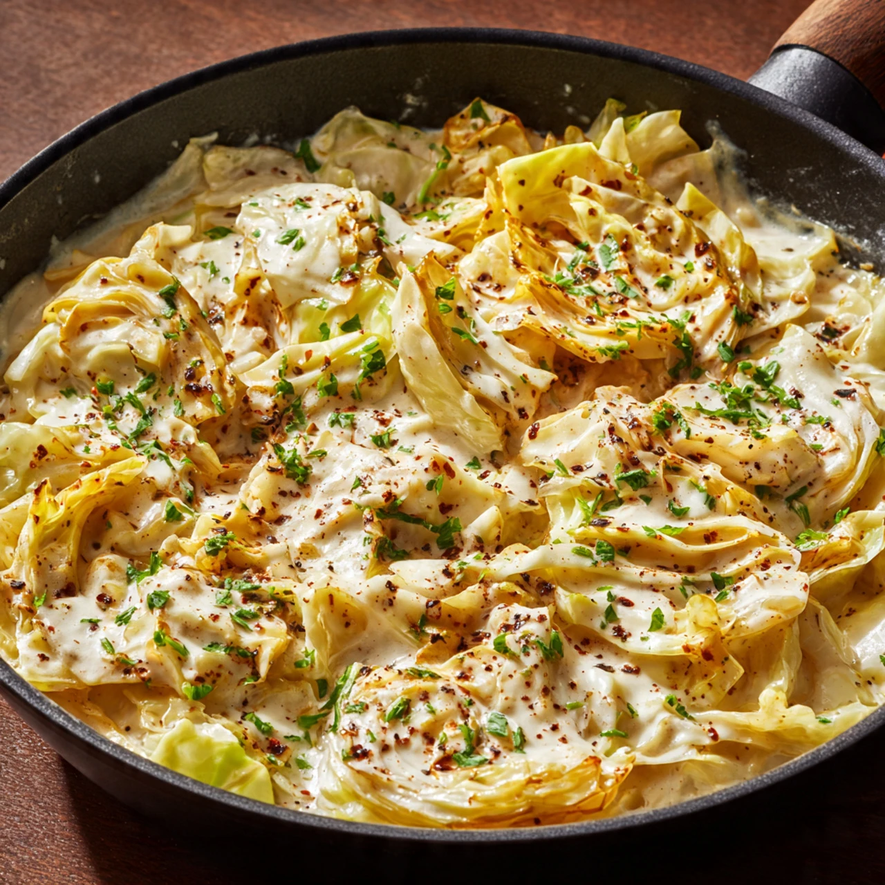 Creamy Garlic Alfredo With Tender Cabbage Creamy Garlic Alfredo Tender Cabbage