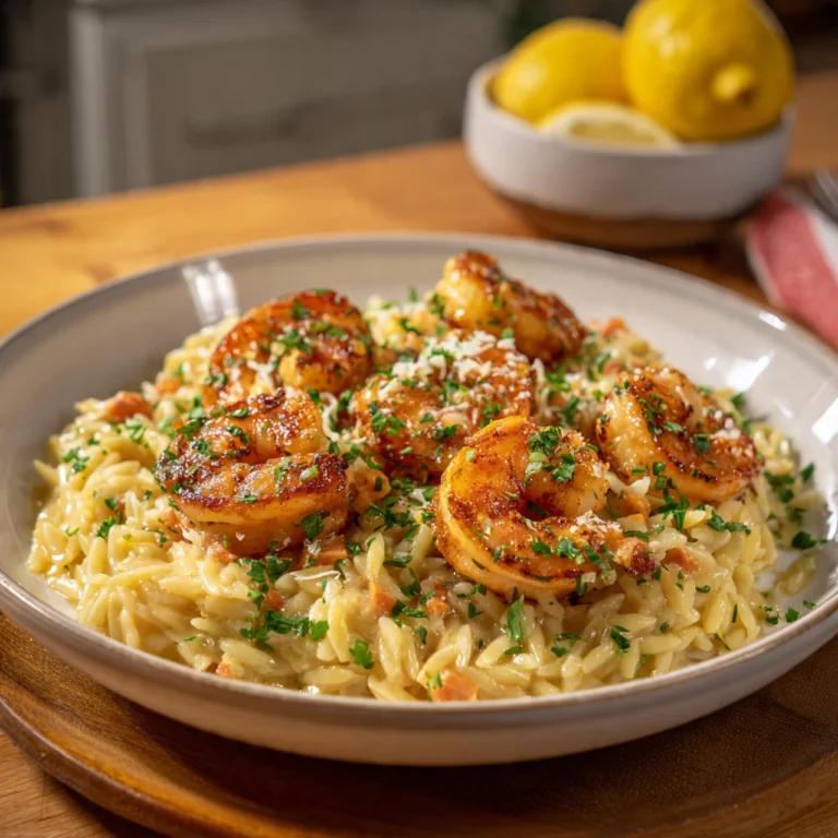 Creamy Lemon Garlic Shrimp Orzo Recipe Perfect For A Quick And Flavorful Dinner Creamy Lemon Garlic Shrimp Orzo Recipe Per...