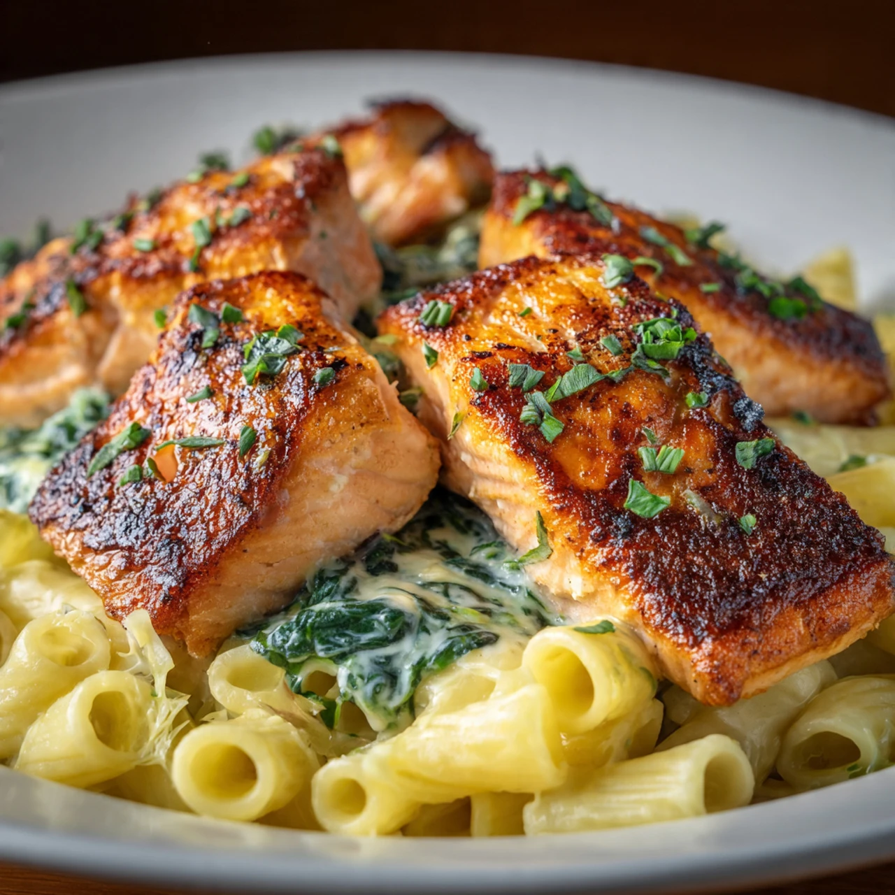 Creamy Salmon Spinach Pasta - Restaurant-Worthy in 25 Minutes! - Paula ...