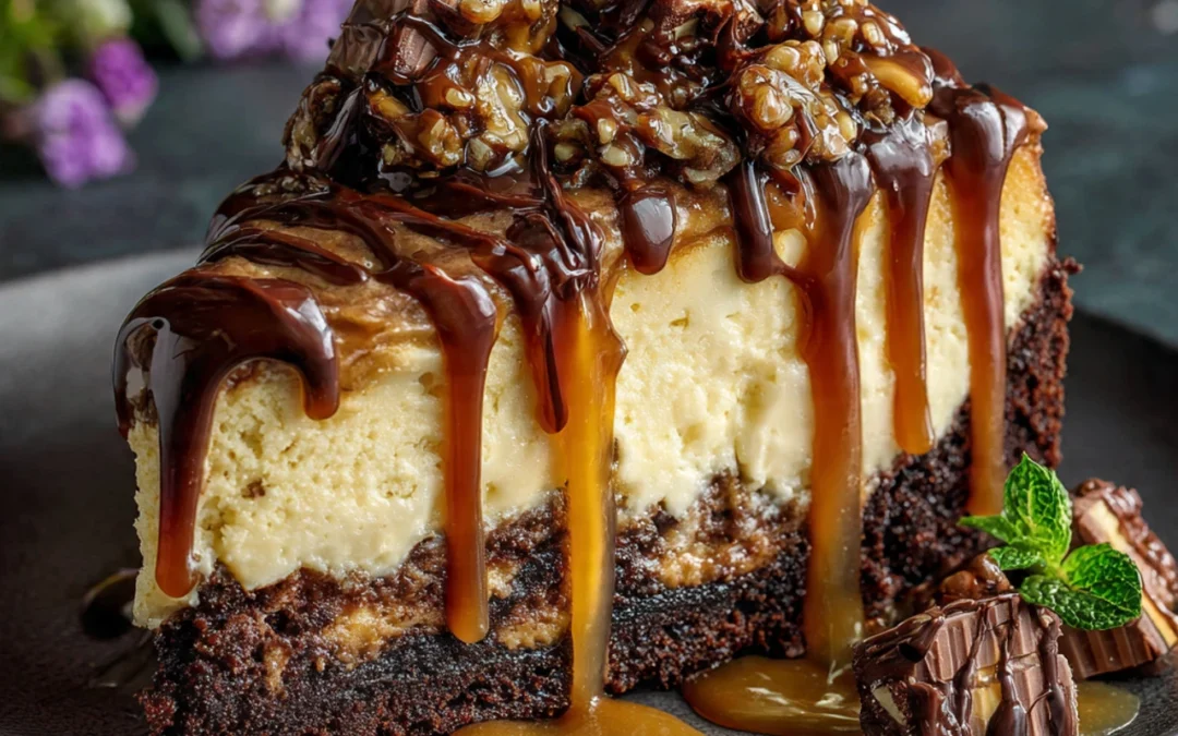 Decadent Turtle Fudge Cheesecake