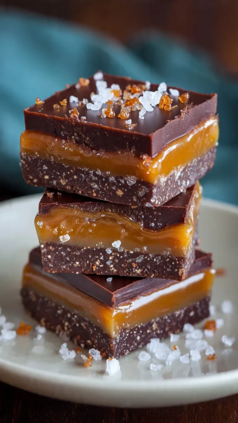 Decadent Salted Caramel Chocolate Bars – Easy Layered Dessert