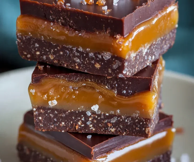 Decadent Salted Caramel Chocolate Bars – Easy Layered Dessert