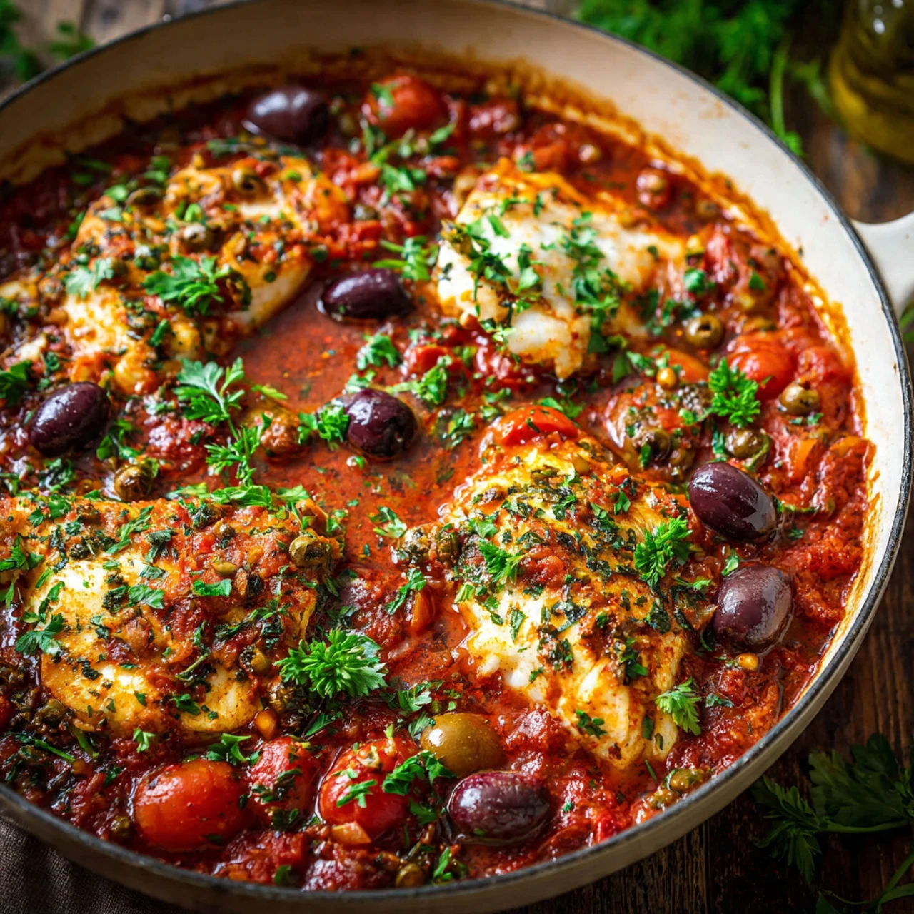 Fish Puttanesca Fish Puttanesca Modern Proper