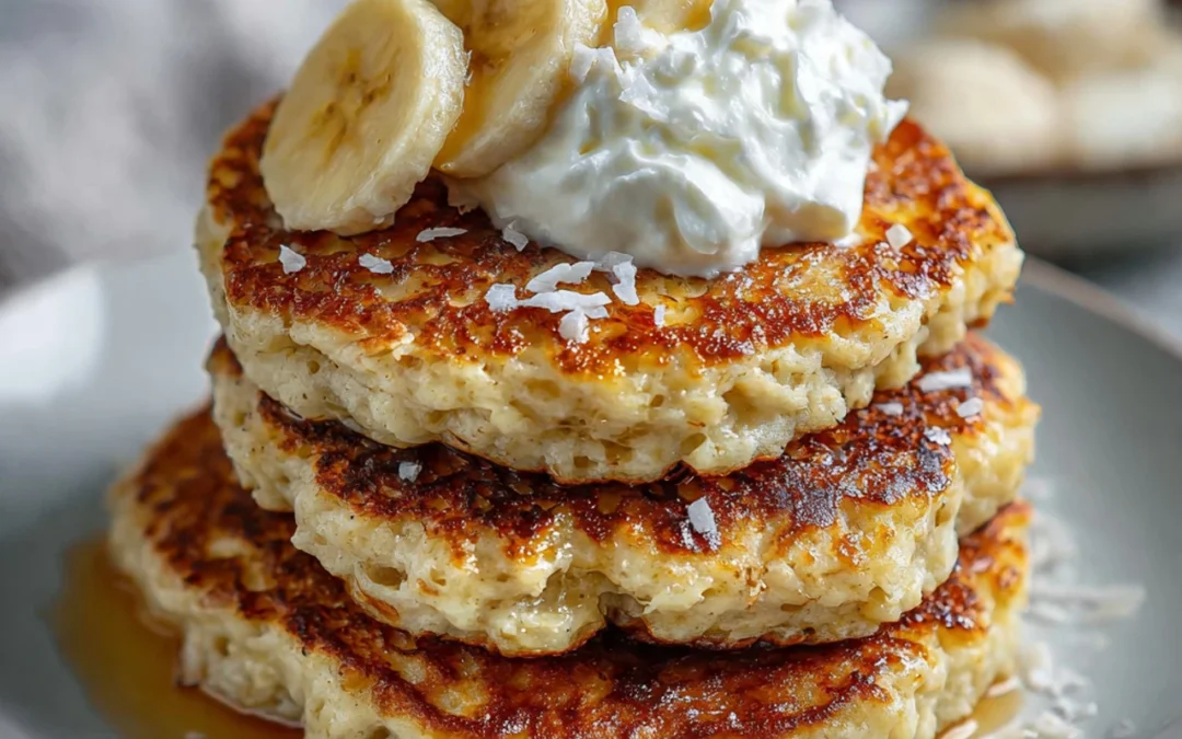 Fluffy Banana Cottage Cheese Pancakes