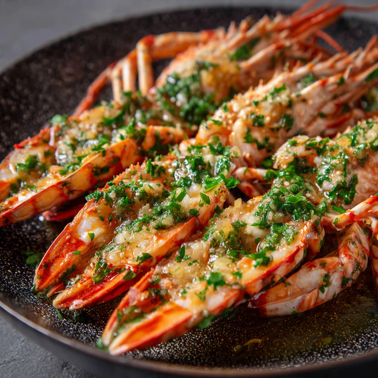 Garlic Butter Langoustine With Lemon & Herbs Garlic Butter Langoustine Lemon Herbs
