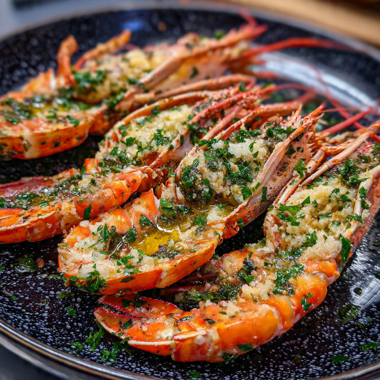 Garlic Butter Langoustine With Lemon & Herbs Garlic Butter Langoustine Lemon Herbs