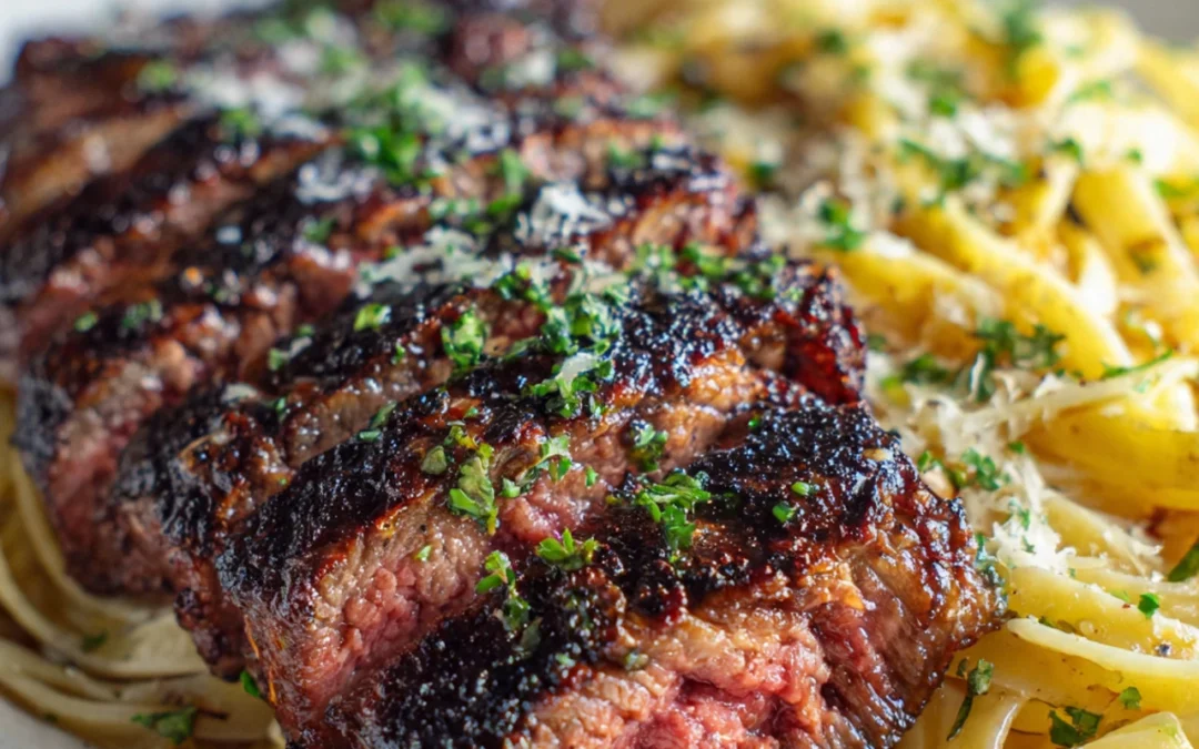 Garlic Butter Steak & Tomato Pasta Recipe