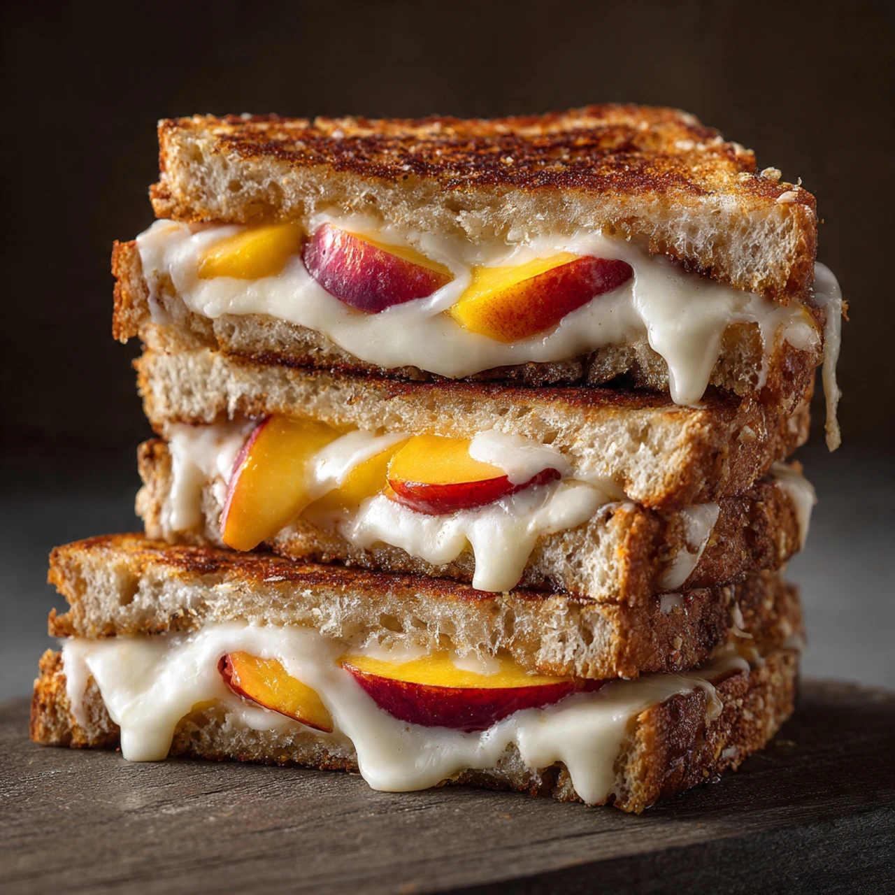 Grilled Cheese With Honey Peaches And White Cheddar Savory Sweet Delight Grilled Cheese Honey Peaches