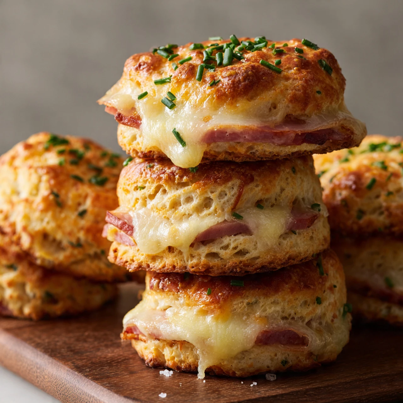 Ham And Cheese Butter Swim Biscuits