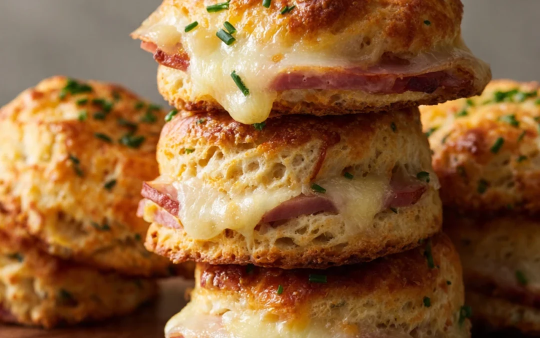 Ham And Cheese Butter Swim Biscuits