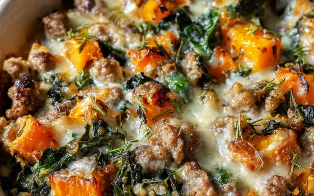 Healthy Ground Turkey Sweet Potato Bake