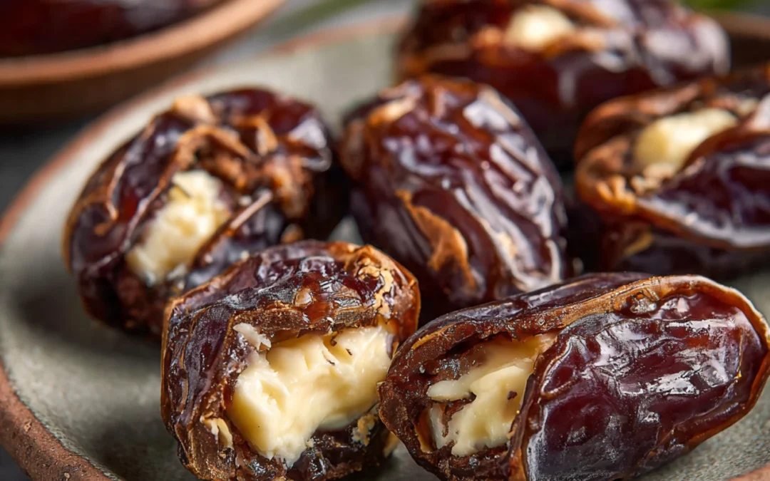 Honey Pistachio Ricotta Stuffed Dates