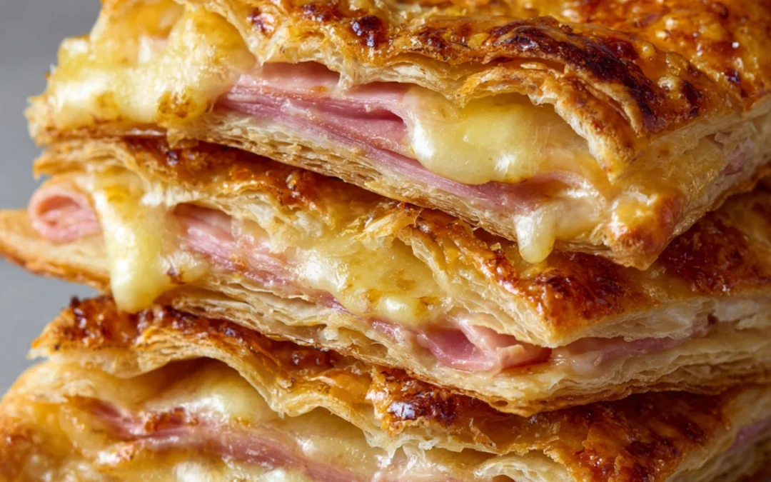 How to Make Crispy Ham & Cheese Puff Pastry Stacks