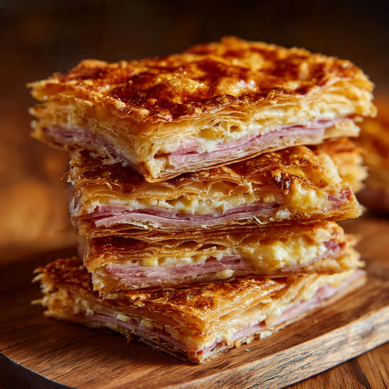 How To Make Crispy Ham & Cheese Puff Pastry Stacks Make Crispy Ham Cheese Puff Pastry Stacks