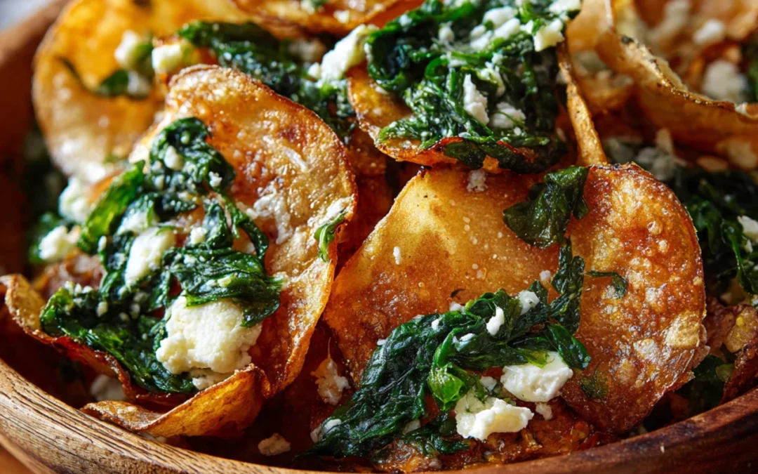 Mediterranean Spinach and Feta Crisps