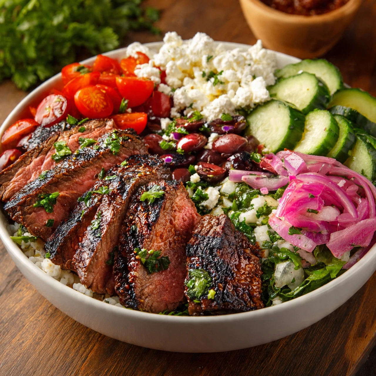 Mediterranean Steak Bowl Recipe