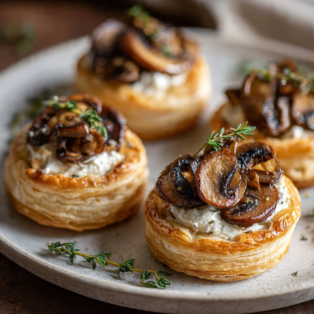 Mini Mushroom and Gruyère Pot Pies with Thyme