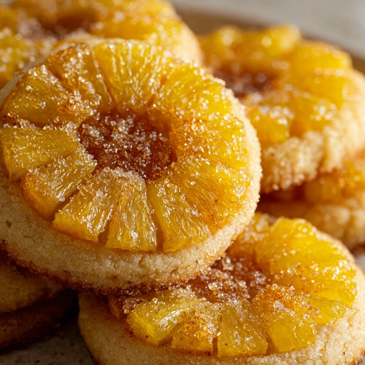 Mini Pineapple Upside Down Sugar Cookies Mini Pineapple Upside Down Sugar Cookies Tropical