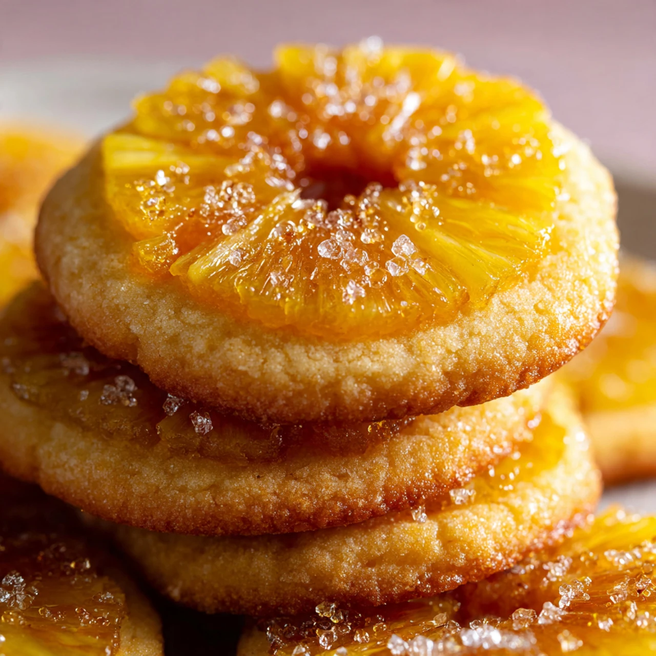 Mini Pineapple Upside Down Sugar Cookies Mini Pineapple Upside Down Sugar Cookies Tropical