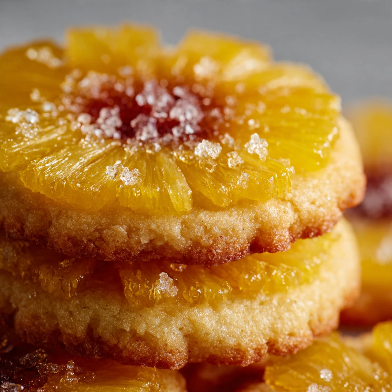 Mini Pineapple Upside Down Sugar Cookies – Tropical Twist on Christmas Recipes